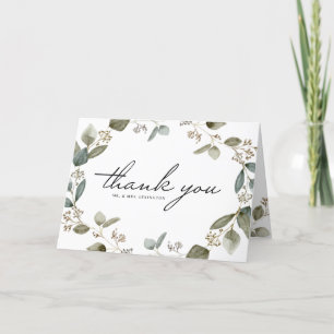 Eukalyptus Wreath Wedding Dankeskarte