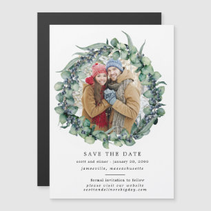 Eukalyptus Wreath Wedding Save the Date Magneteinladung