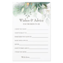 Eukalyptus wünscht & berät Brautparty Game