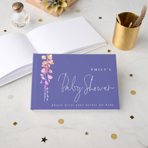 Eukalyptus wünscht sich eine Baby-Dusche Lilac Gästebuch