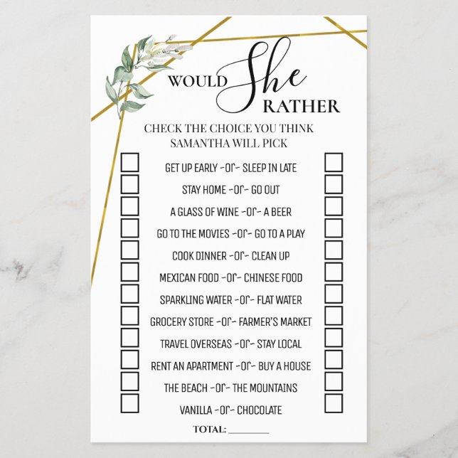 Eukalyptus würde eher Brautparty spielen Flyer (Vorne)