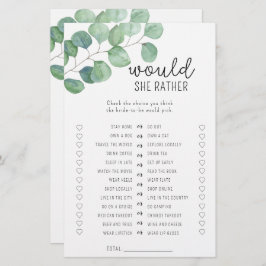 Eukalyptus - Würde sie lieber Brautparty spielen