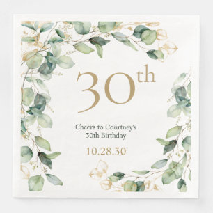 Eukalyptus zum 30. Geburtstag Serviette