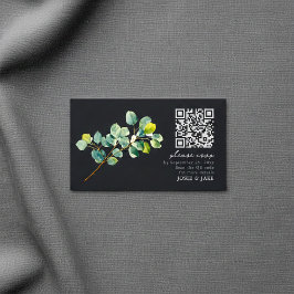 Eukalyptus-Zweig, dunkle Hochzeitsrampe Begleitkarte