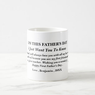 Eukalyptusblätter Glücklicher erster Vatertag Kaffeetasse