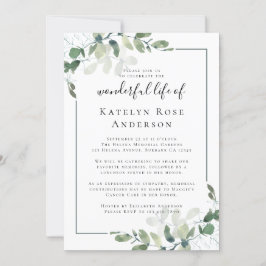 Eukalyptusfeier zur Gedenkfeier Einladung