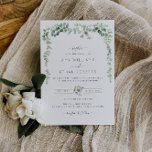 Eukalyptushochzeit Einladung<br><div class="desc">Ein grünes Aquarell eucalyptus foliage Design. Die Textdetails und Farben können personalisiert sein,  um Ihren Hochzeitsmotiven zu entsprechen.</div>