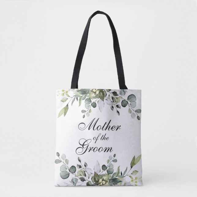 Eukalyptusmutter der Groom Wedding Tote Bag (Vorderseite)