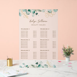 Eukalyptuspreisliste Acrylschild