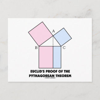 Euklids Beweis des pythagorischen Theorem Postkarte