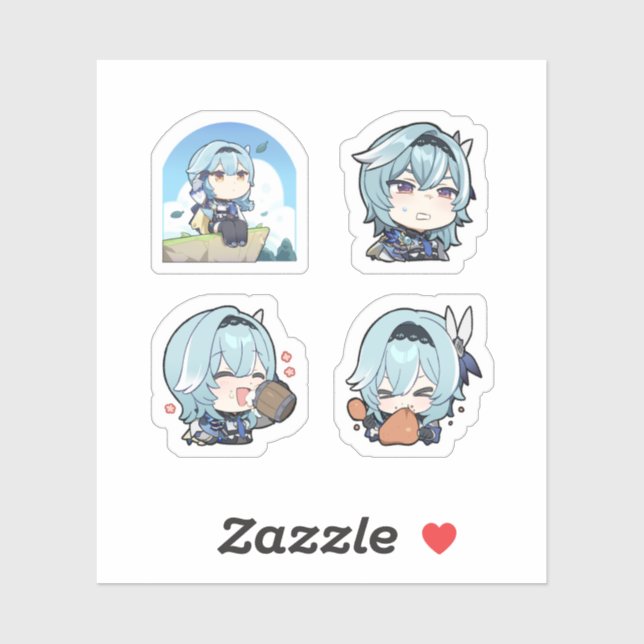 Eula Genshin Impact 4er Sticker Sheet Extra Pac (Blatt)
