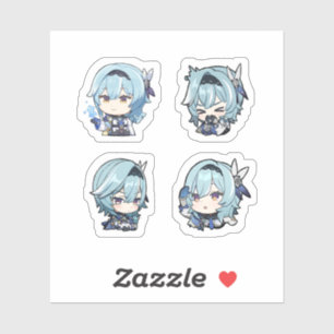 Eula Genshin Impact 4er Sticker Sheet Extra Pac