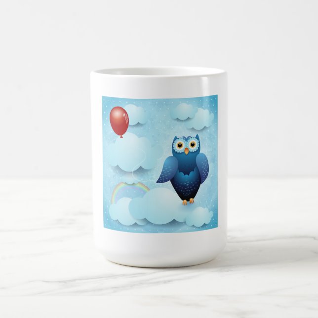 Eule am Himmel Tasse (Mittel)