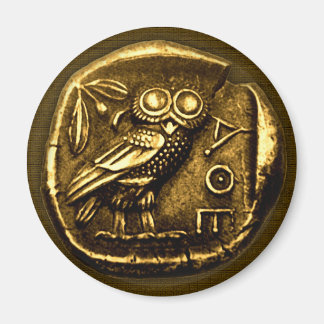 Eule auf alter griechischer Münze Magnet