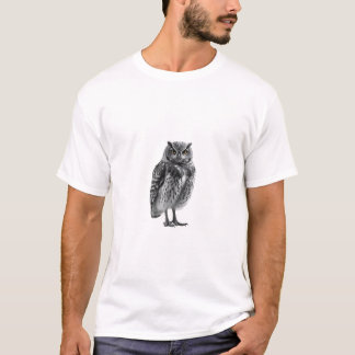 Eule auf Weiß - Weisheitsymbol-T-Shirt T-Shirt