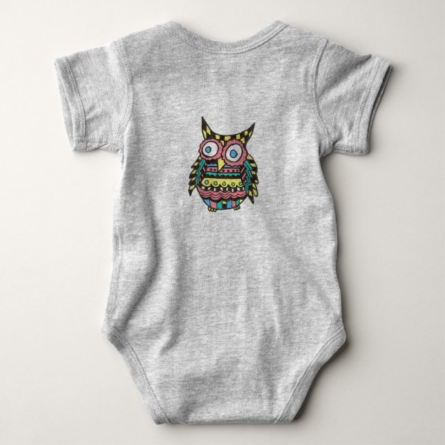 Eule Baby Strampler (Rückseite)