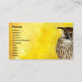 EULE berufliche Vogel-Entwurf| Watercolors Visitenkarte