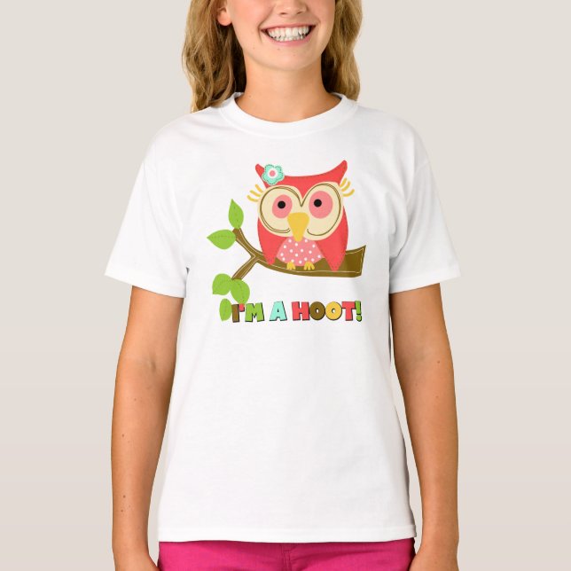 Eule bin ich ein Schrei T-Shirt (Vorderseite)
