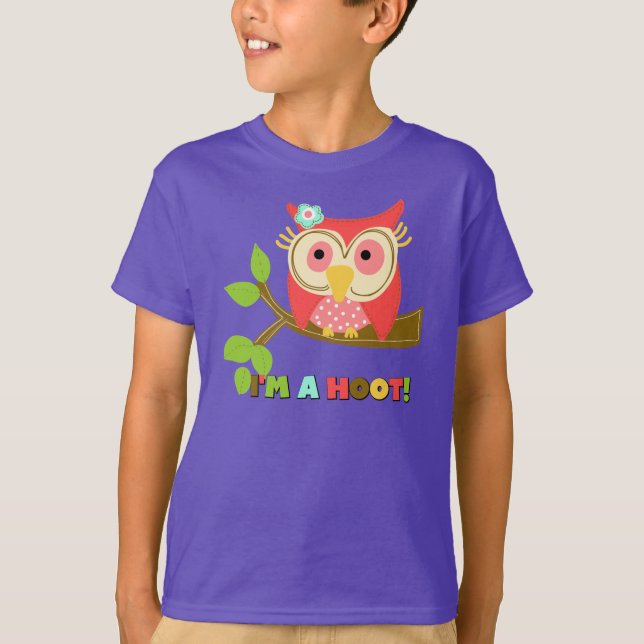 Eule bin ich ein Schrei T-Shirt (Vorderseite)