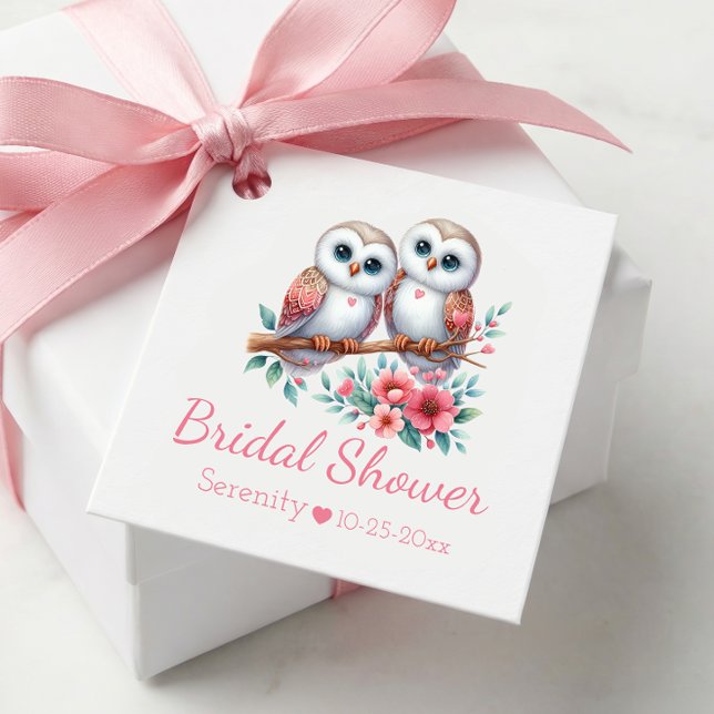 Eule Boho Rustikal Landhochzeit Brautparty Geschenkanhänger (Von Creator hochgeladen)