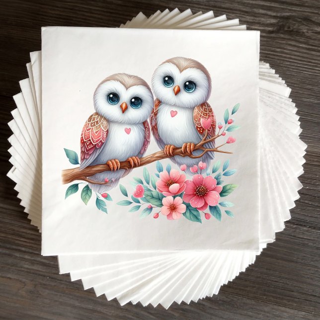 Eule Boho Rustikal Landhochzeit Waldhochzeit Serviette (Von Creator hochgeladen)
