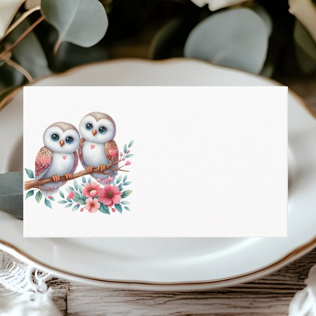 Eule Boho Rustikale Landhochzeit Platzkarte (Von Creator hochgeladen)