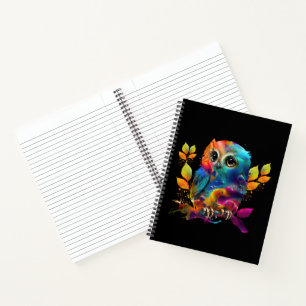 EULE BUNTE ABSTRAKT NOTIZBUCH