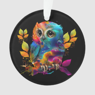 EULE BUNTE ABSTRAKT ORNAMENT