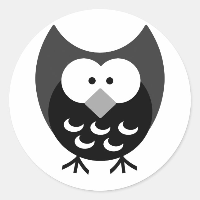 Eule Cooles Design! Runder Aufkleber (Vorderseite)