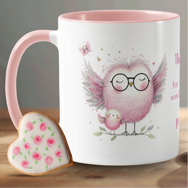 Eule Danke Lehrer Tasse (Von Creator hochgeladen)
