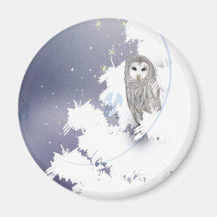 Eule des Winter-MAG003 Magnet