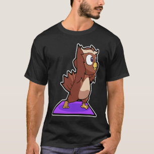 Eule Eule Yoga-Übungen Sport Gymnastik Ohmmm Herzs T-Shirt