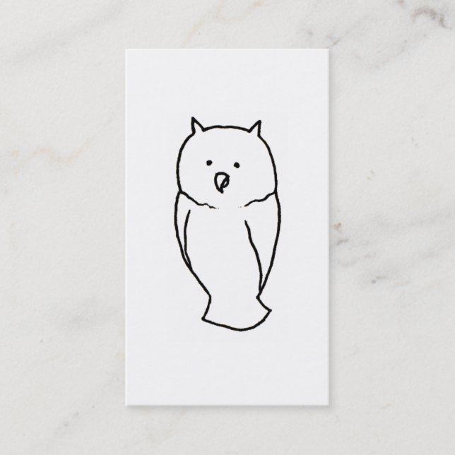 Eule - FERTIGEN die niedliche Totemlinie des Visitenkarte (Vorderseite)