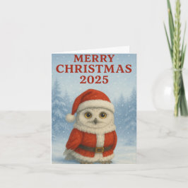 Eule Frohe Weihnachten Karte