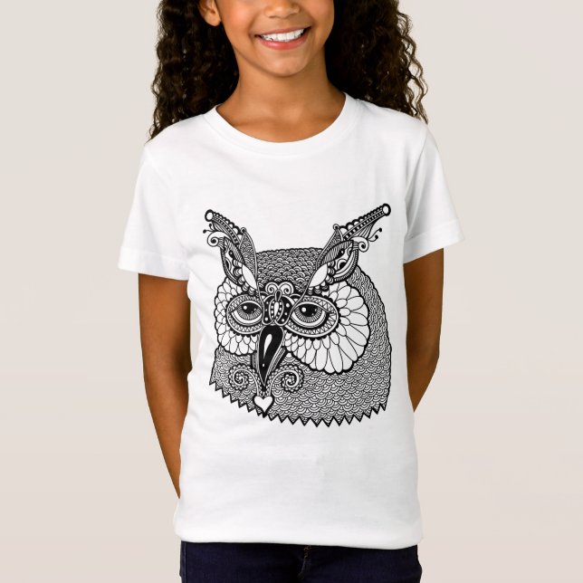 Eule HauptZendoodle T-Shirt (Vorderseite)