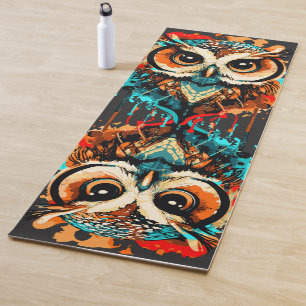 Eule Head - Niedliche Owl Yoga Mat Yogamatte