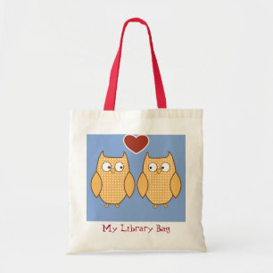 Eule Herz Liebe niedliche Kinderbibliothek Tasche