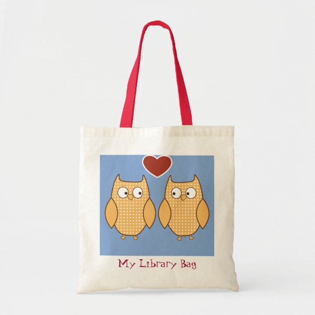 Eule Herz Liebe niedliche Kinderbibliothek Tasche (Vorne)