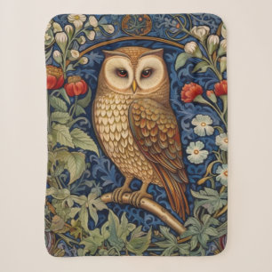 Eule im Garten im Stil von William Morris Sherpadecke