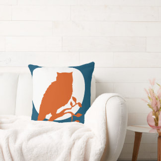 Eule im Mondlicht-Kissen Kissen