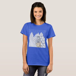 Eule im Schnee T-Shirt