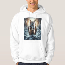 Eule im schneebedeckten Wald Unisex-Wildlife-Hoodi Hoodie