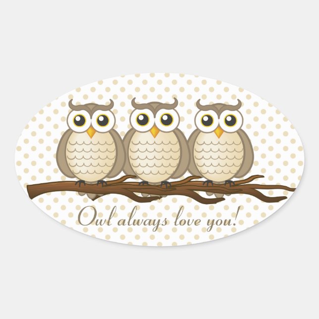 Eule immer Liebe | Aufkleber (Vorderseite)