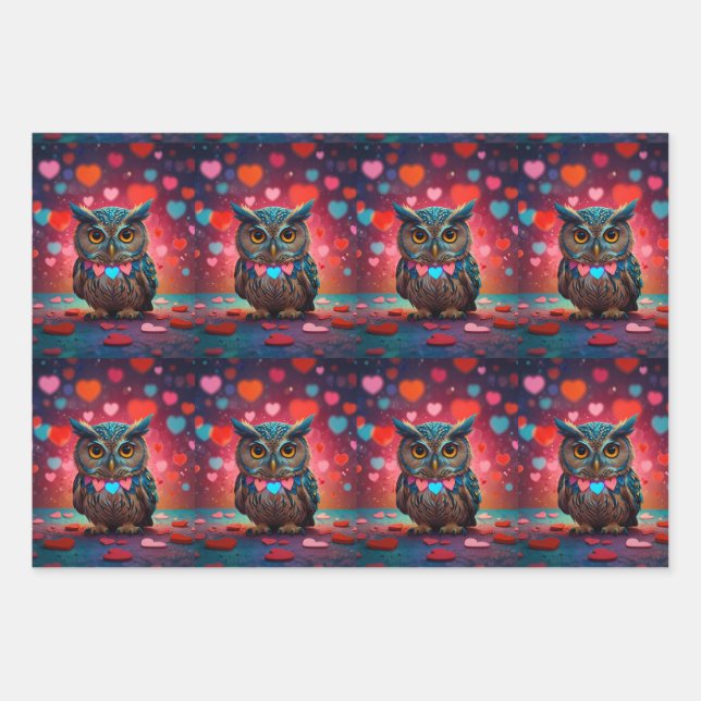 Eule immer Liebe Geschenkpapier Set (Vorderseite 3)