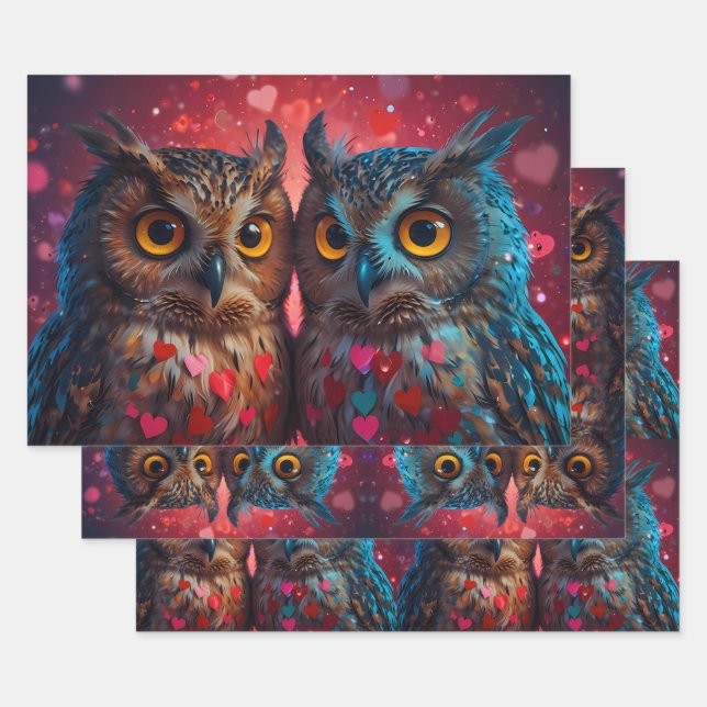 Eule immer Liebe Geschenkpapier Set (Set)
