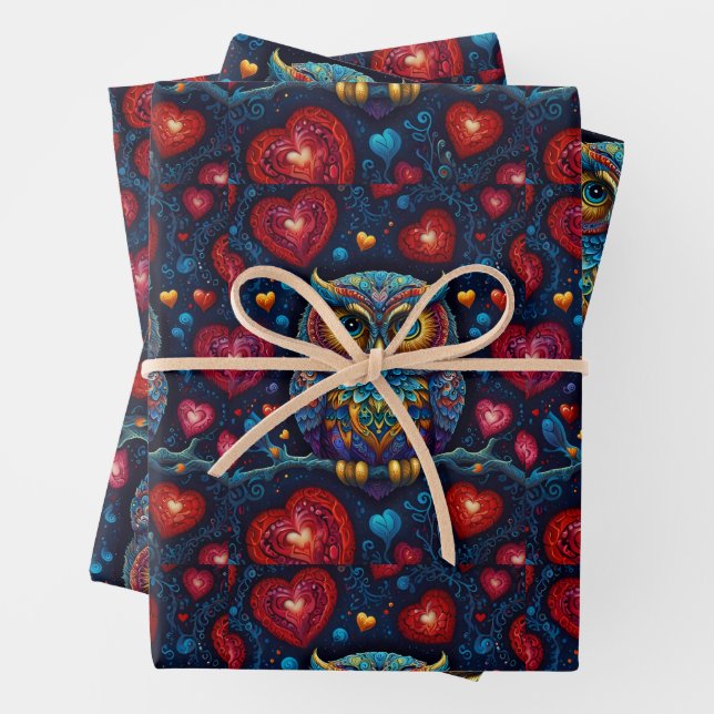 Eule immer Liebe Geschenkpapier Set (Beispiel)