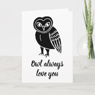 Eule immer Liebe Karte