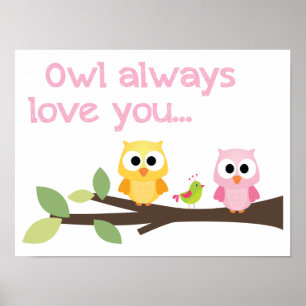Eule immer Liebe Poster