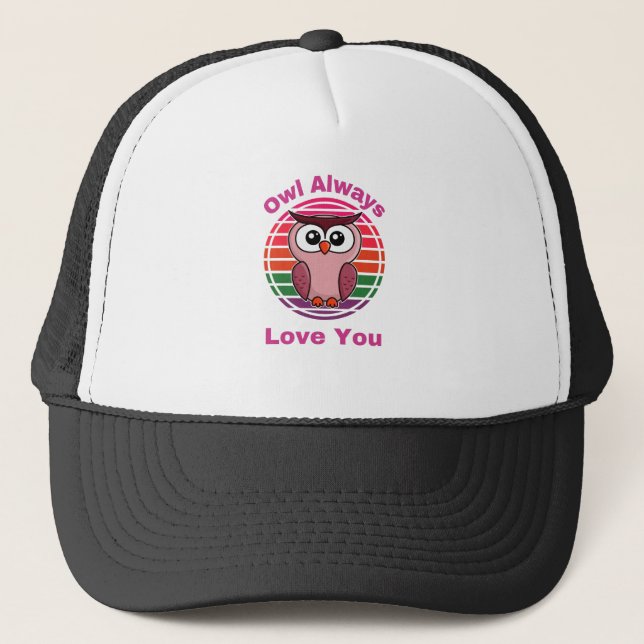 Eule immer Liebe Truckerkappe (Vorderseite)