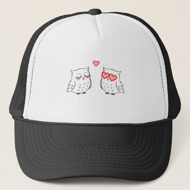 Eule immer Liebe Truckerkappe (Vorderseite)